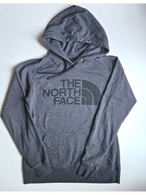TNF North Face Gray Logo Hoodie Sweatshirt Women's S Small
